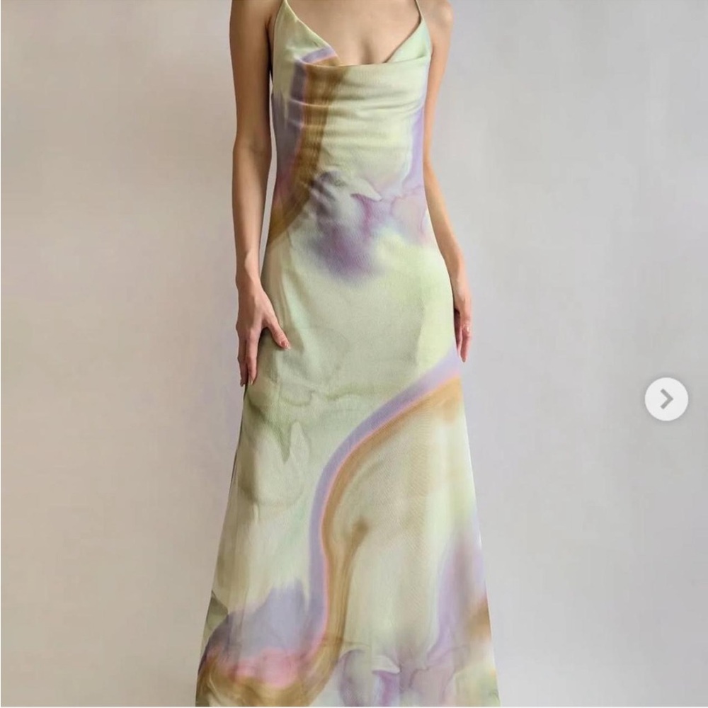 Elegant Multicolor Maxi Dress
